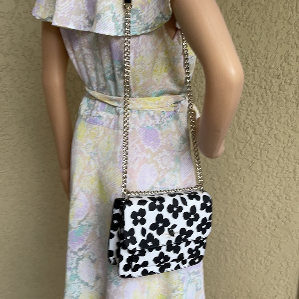 Kate Spade remi graphic blooms flap chain crossbody - Picture 12 of 16